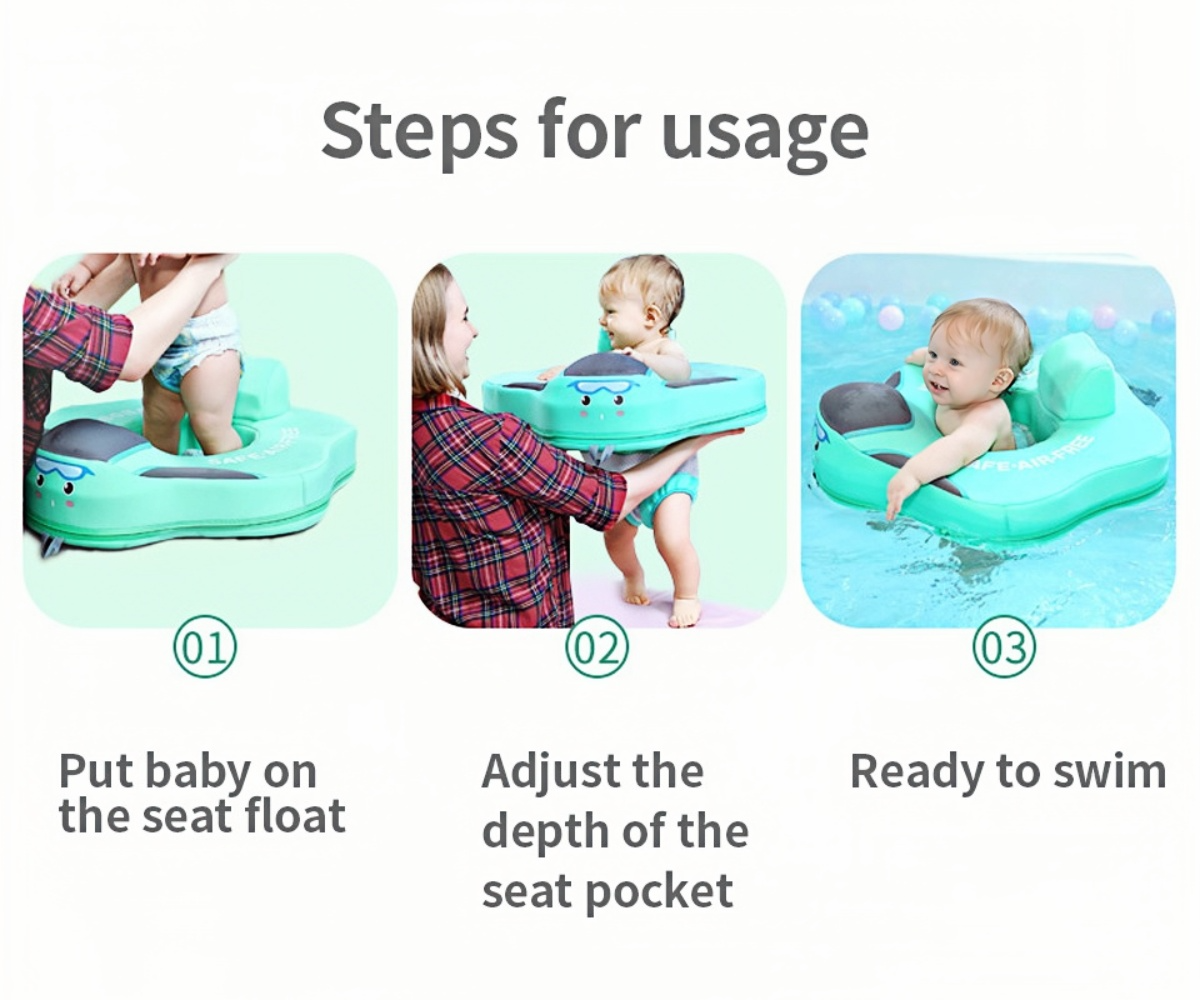 Baby swimming float with Safe Seat for Age 3-24 Months Toddler