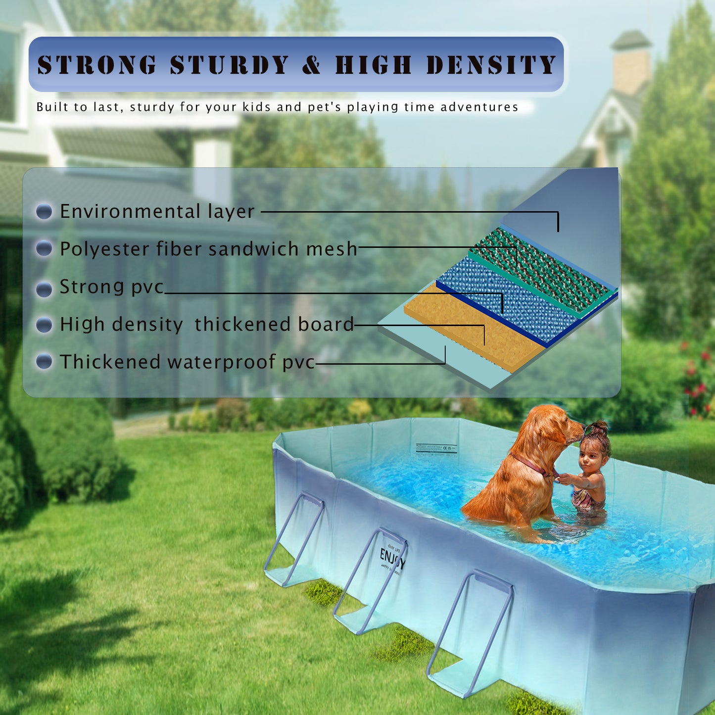Non-inflatable Folding Kiddie Pool