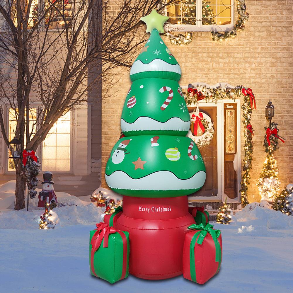 5.6 FT Giant Inflatable Santa For Christmas Garden Yard Lawn Xmas Party Decorations Inflatable Christmas Tree Gift Santa