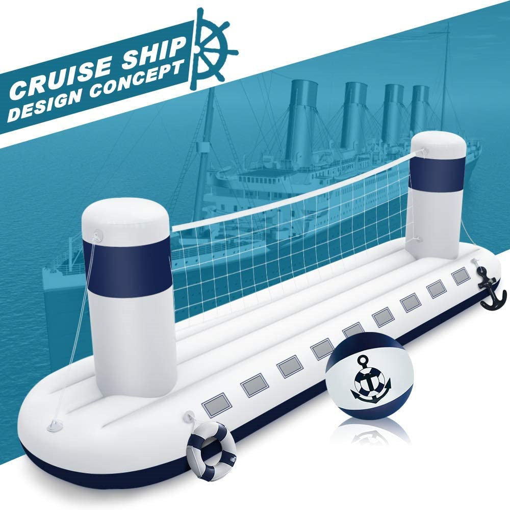 Inflatable Pool Volleyball Set & Basketball Hoop - CRUISE SHIP