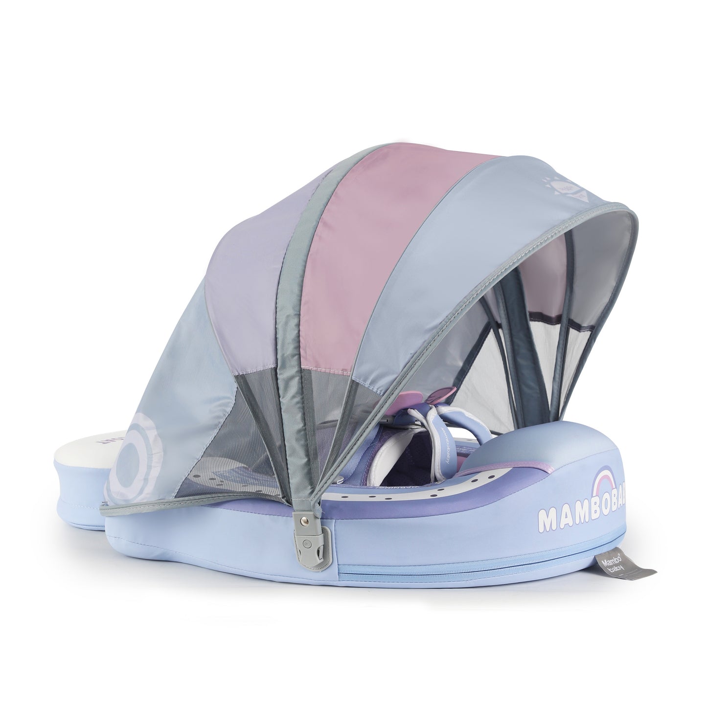 Upgrade Mambobaby Baby Swimming Float With Adjustable Canopy for 3-24 Months Baby