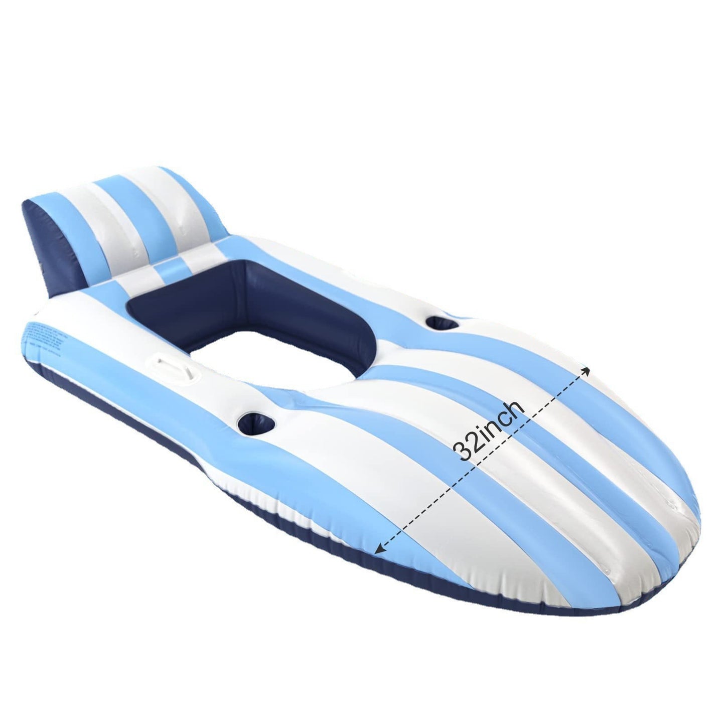 Inflatable Pool Floats Adult with Cup Holders Pool Lounger