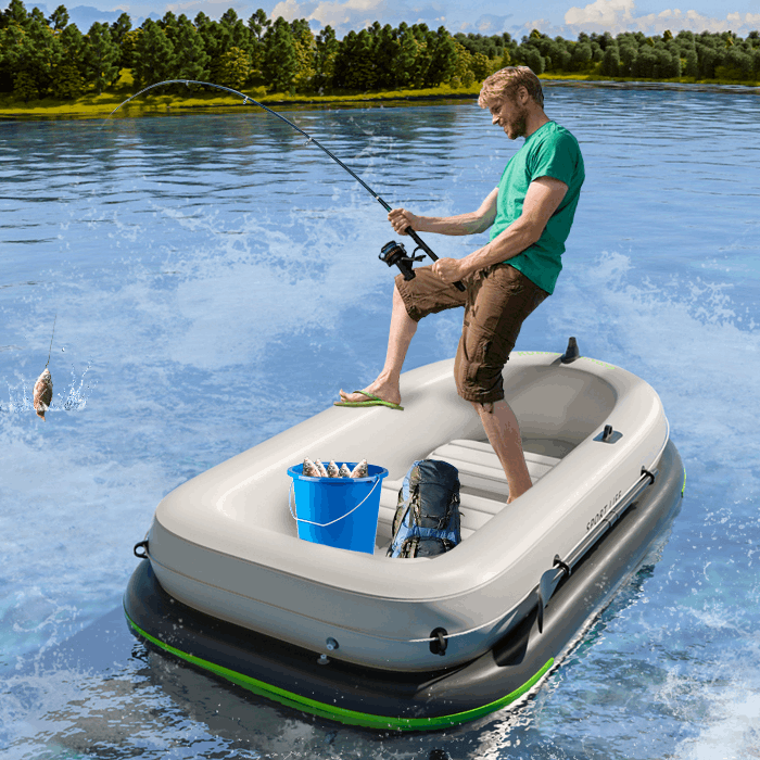 Cisann HIKEMAN Explorer Inflatable Kayak Boat Series, Portable Fishing Boat Raft Adults and Kids…