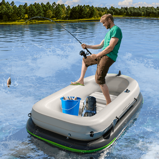 Cisann HIKEMAN Explorer Inflatable Kayak Boat Series, Portable Fishing Boat Raft Adults and Kids…