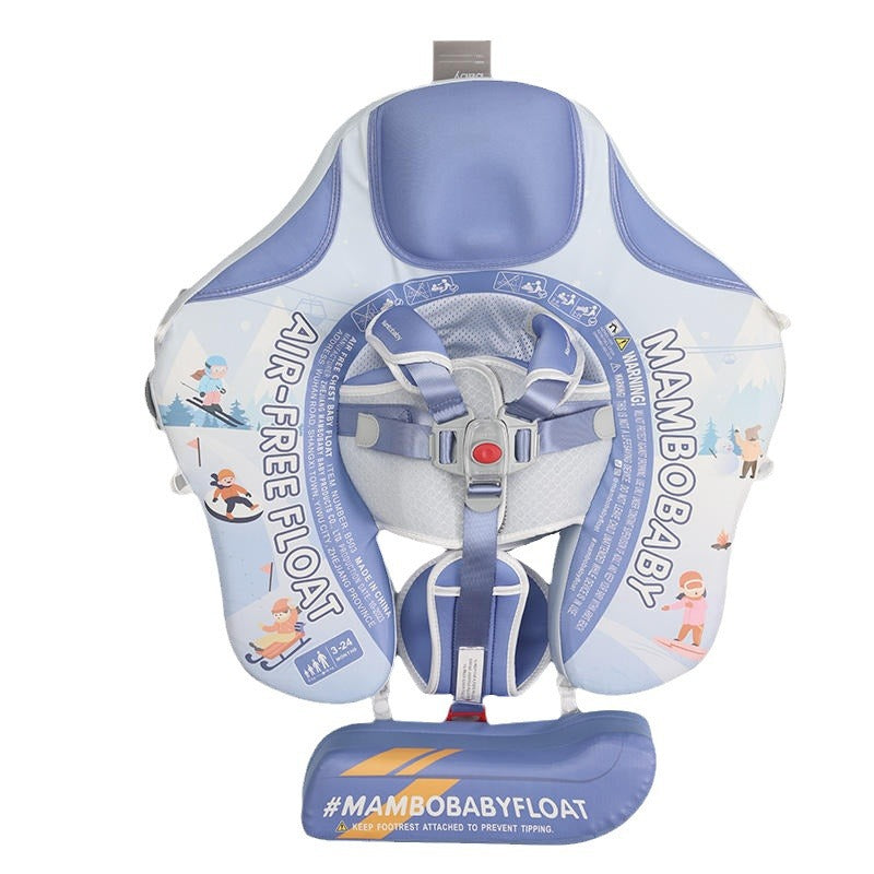 Baby Floats for Pool with Canopy Removable UPF 50+ UV Sun Protection Canopy Mambobaby Float Non Inflatable Upgrade Add Tail Avoid Flip Waterproof Skin-Friendly Infant Swim Float 3-24 Months