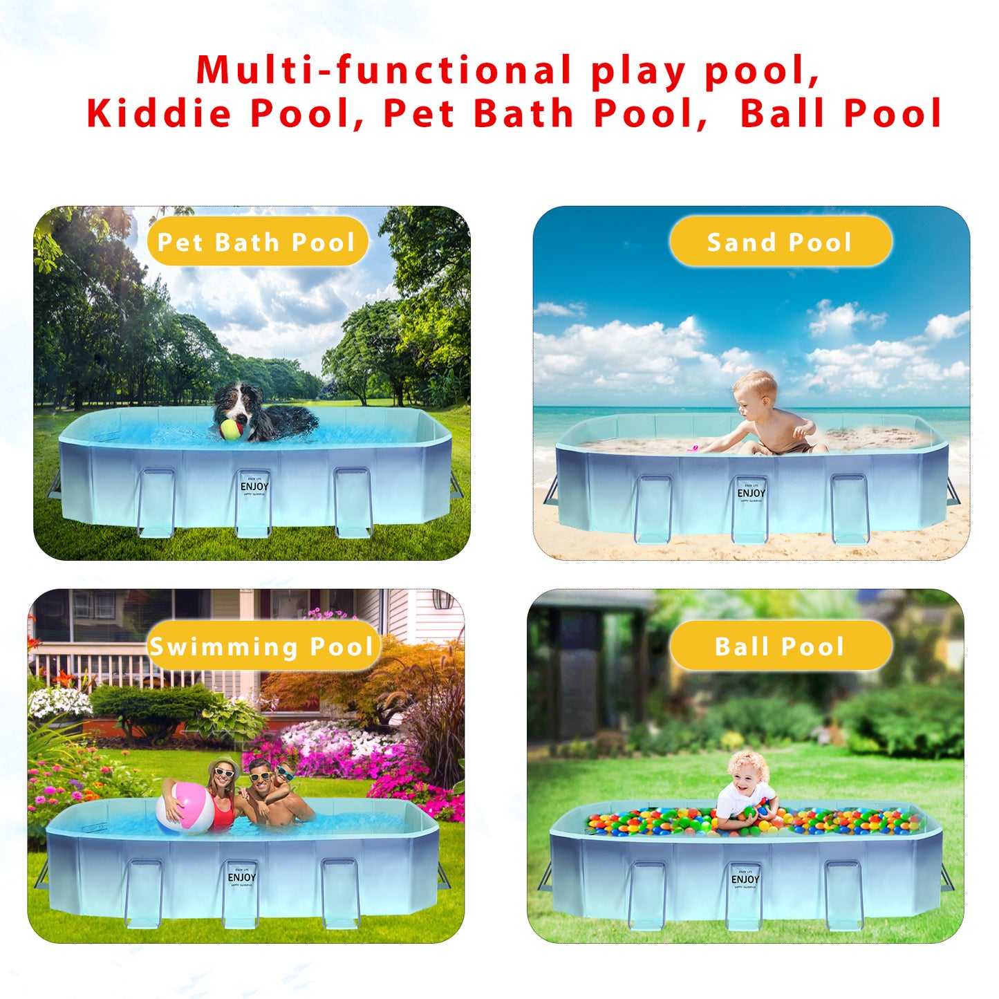 Non-inflatable Folding Kiddie Pool