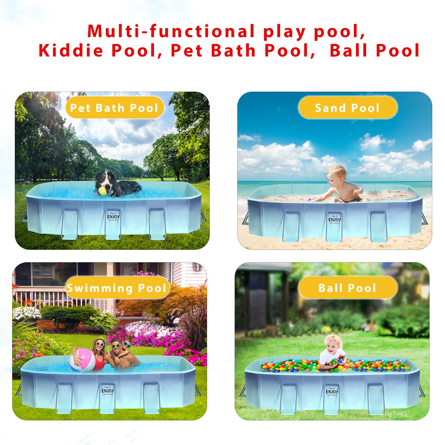 Non-inflatable Folding Kiddie Pool
