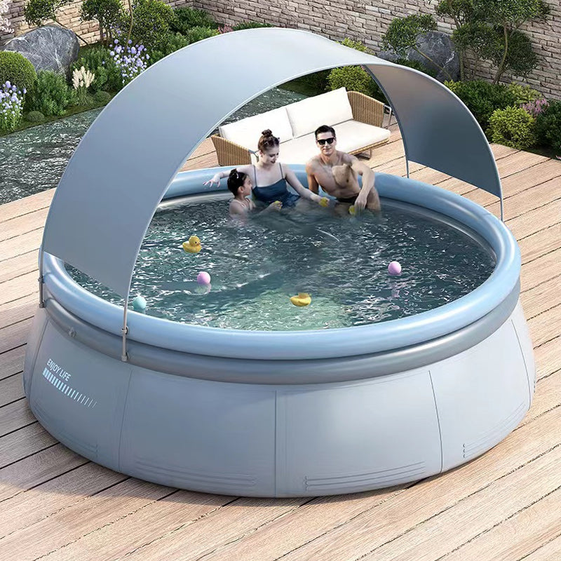 Inflatable Grip Net Swimming Pool with Sunshade
