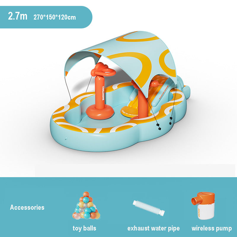 Inflatable Kids Swimming Pool with Slide