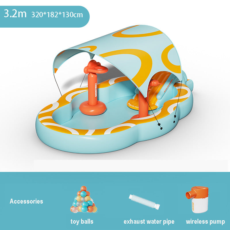 Inflatable Kids Swimming Pool with Slide