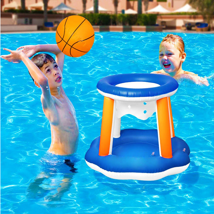 Inflatable Pool Volleyball Set & Basketball Hoop