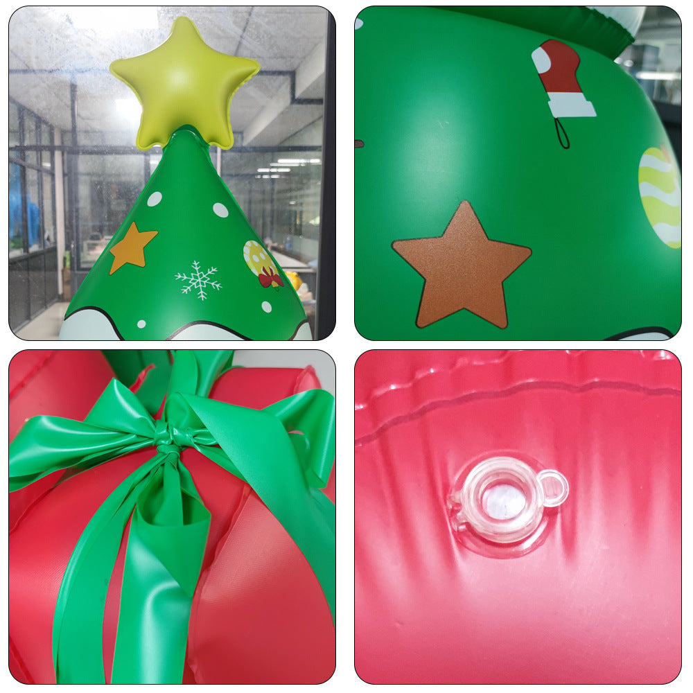 5.6 FT Giant Inflatable Santa For Christmas Garden Yard Lawn Xmas Party Decorations Inflatable Christmas Tree Gift Santa