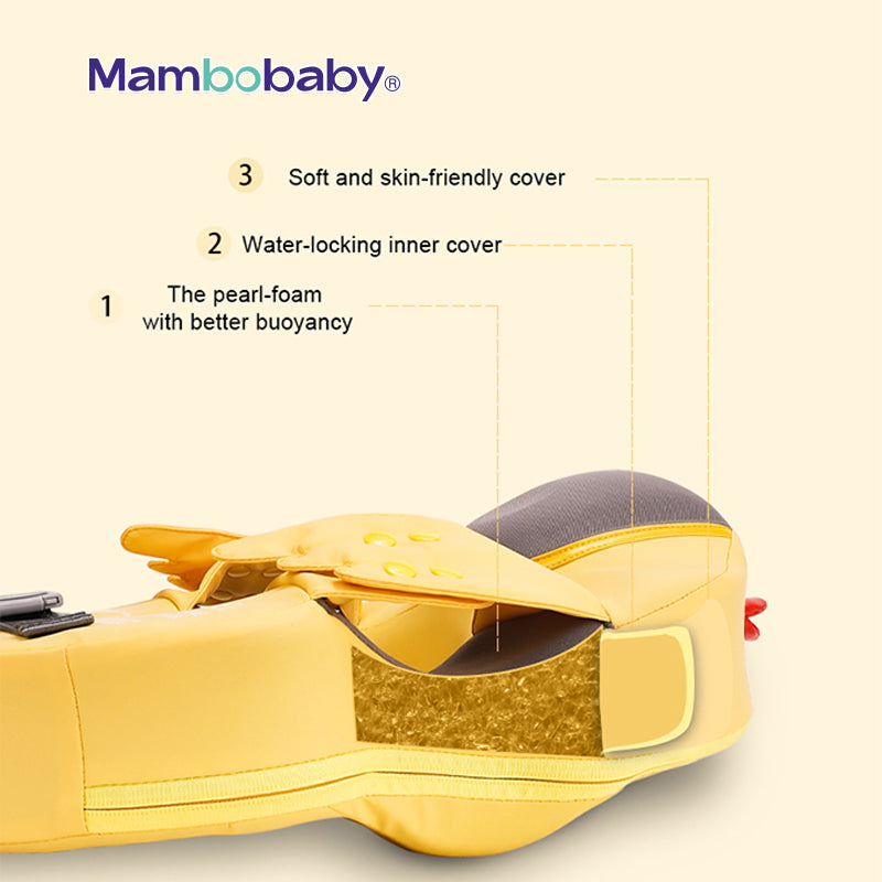 Mambobaby Baby Waist Float for 8-36 Months Baby - Yellow Duck Design