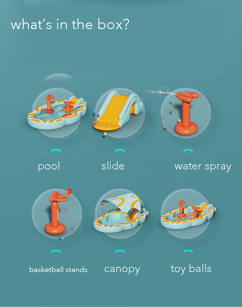 Inflatable Kids Swimming Pool with Slide