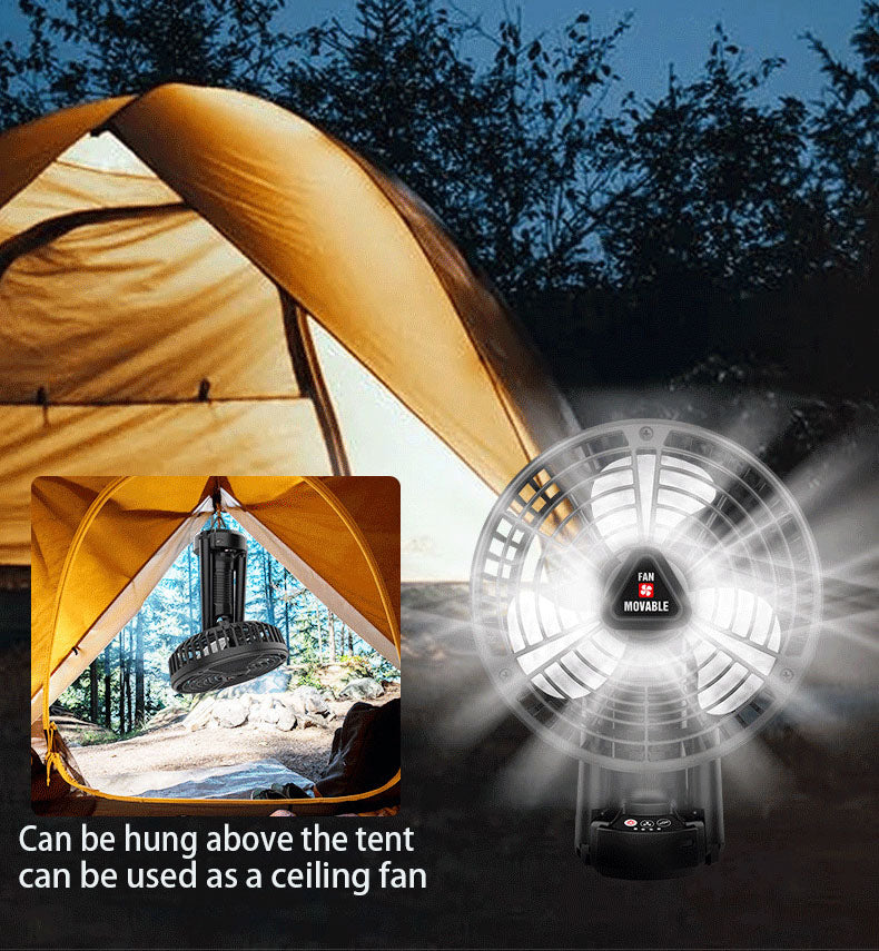 Best Tripod Outdoor Camping Fan with LED Lantern