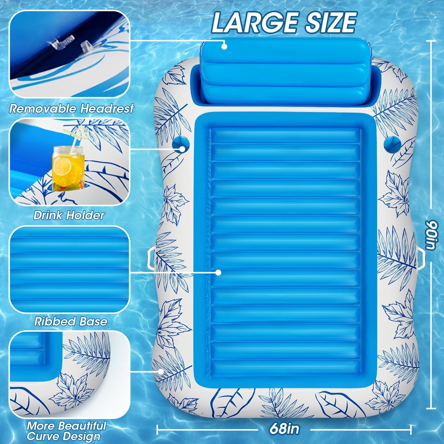 Inflatable Tanning Pool Lounger Float