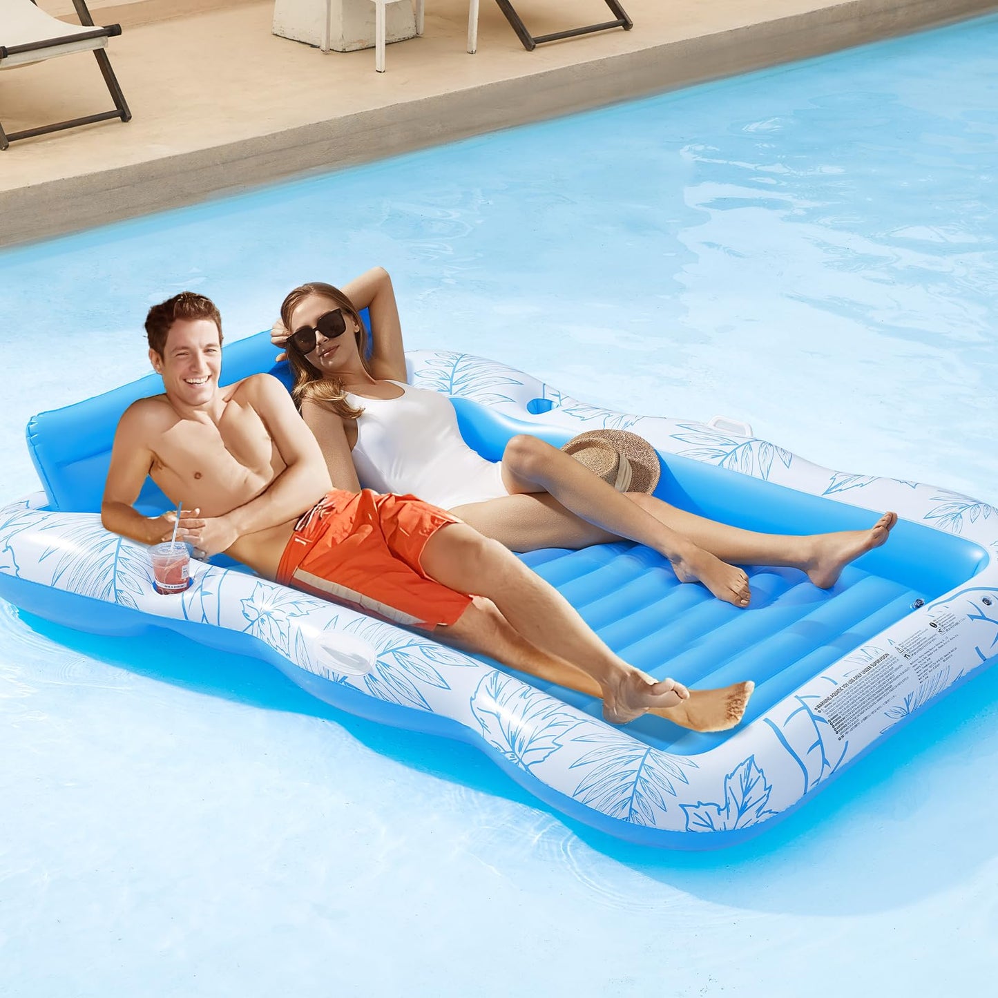 Inflatable Tanning Pool Lounger Float