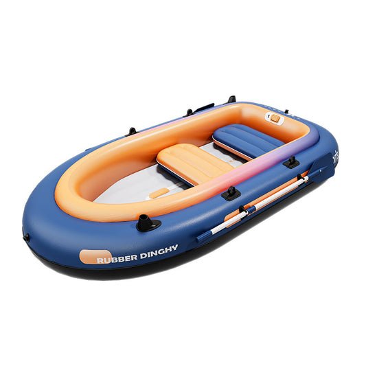 Inflatable Boat Canoeing Fishing Float Tube with Built-in Inflation Pump