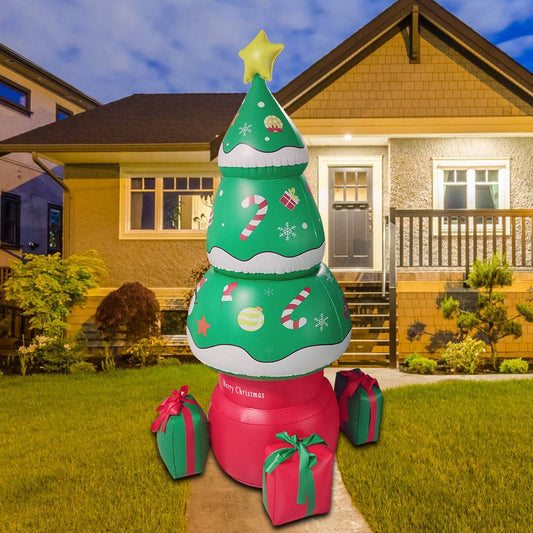 5.6 FT Giant Inflatable Santa For Christmas Garden Yard Lawn Xmas Party Decorations Inflatable Christmas Tree Gift Santa