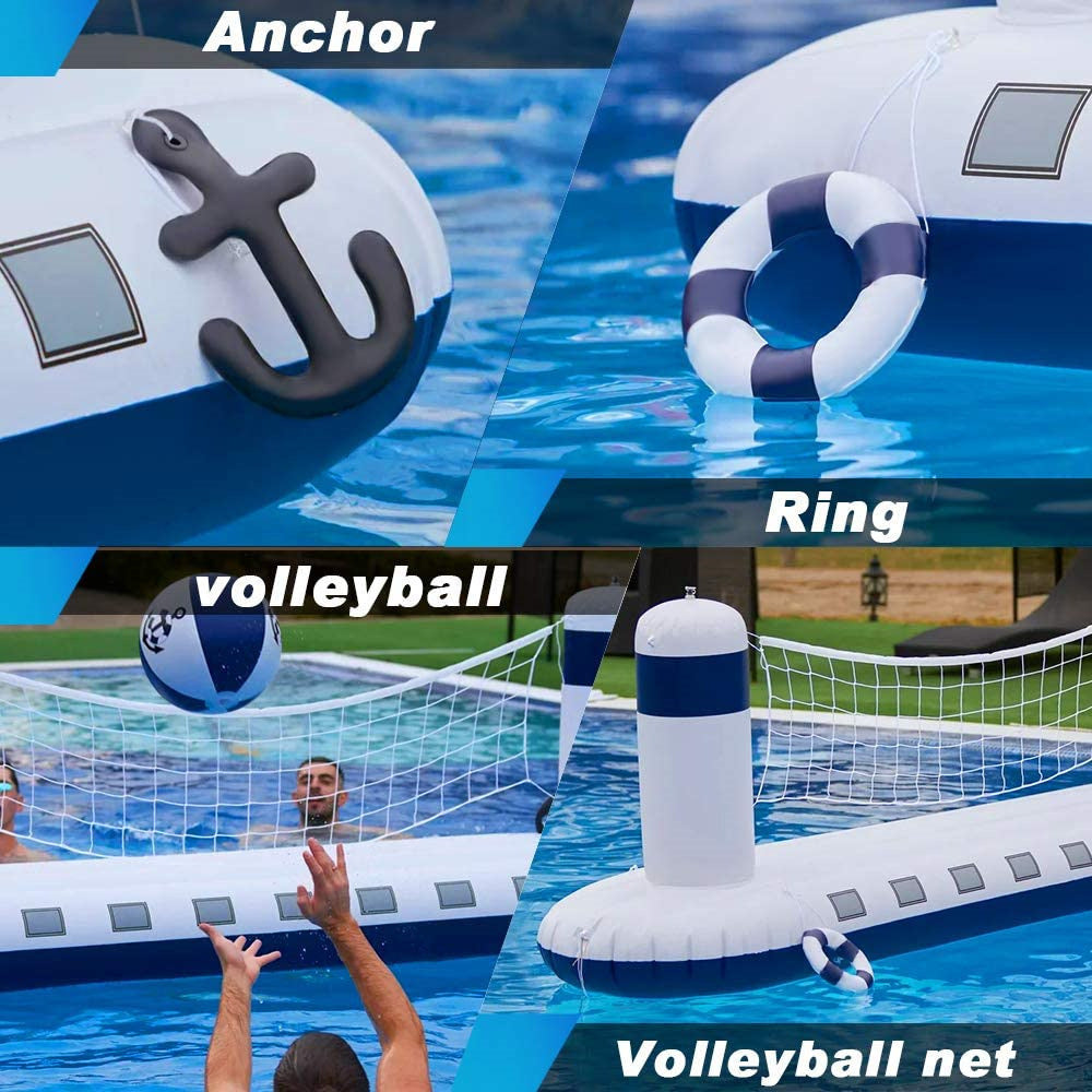Inflatable Pool Volleyball Set & Basketball Hoop - CRUISE SHIP
