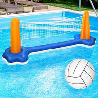 Inflatable Pool Volleyball Set & Basketball Hoop