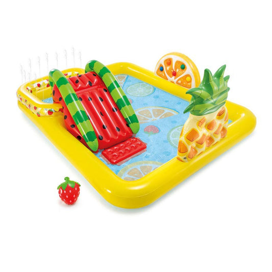 Inflatable Play Center Kiddie Pool with Water Slide - FruitLand