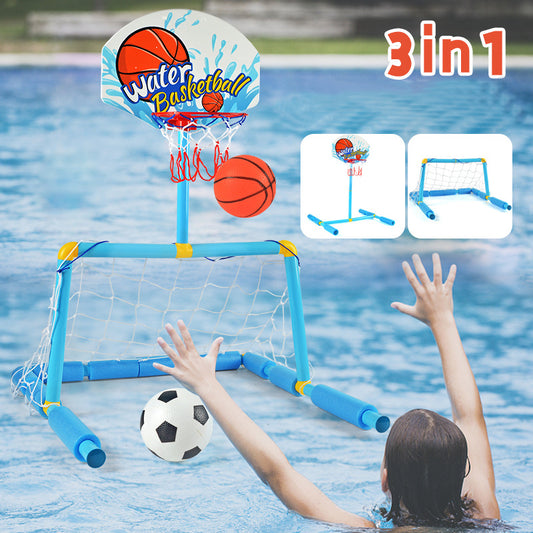 Pool Game Toys Soccer Basketball Hoops Water Sports Set