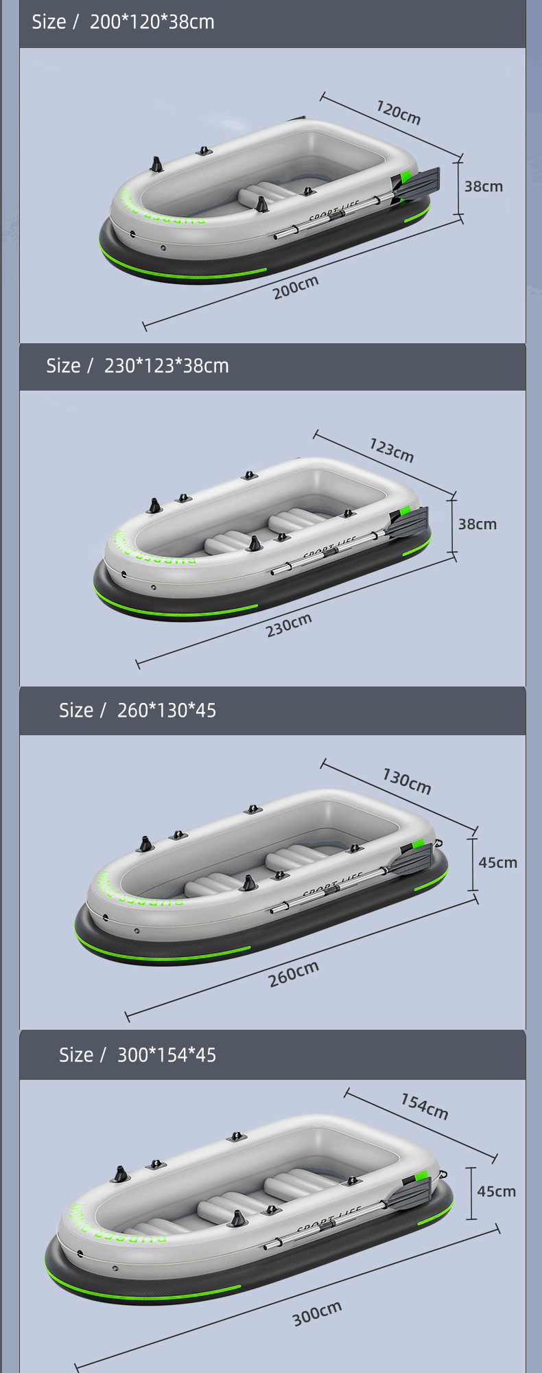 Cisann HIKEMAN Explorer Inflatable Kayak Boat Series, Portable Fishing Boat Raft Adults and Kids… size