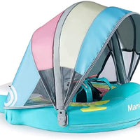 Upgrade Mambobaby Baby Swimming Float With Adjustable Canopy for 3-24 Months Baby