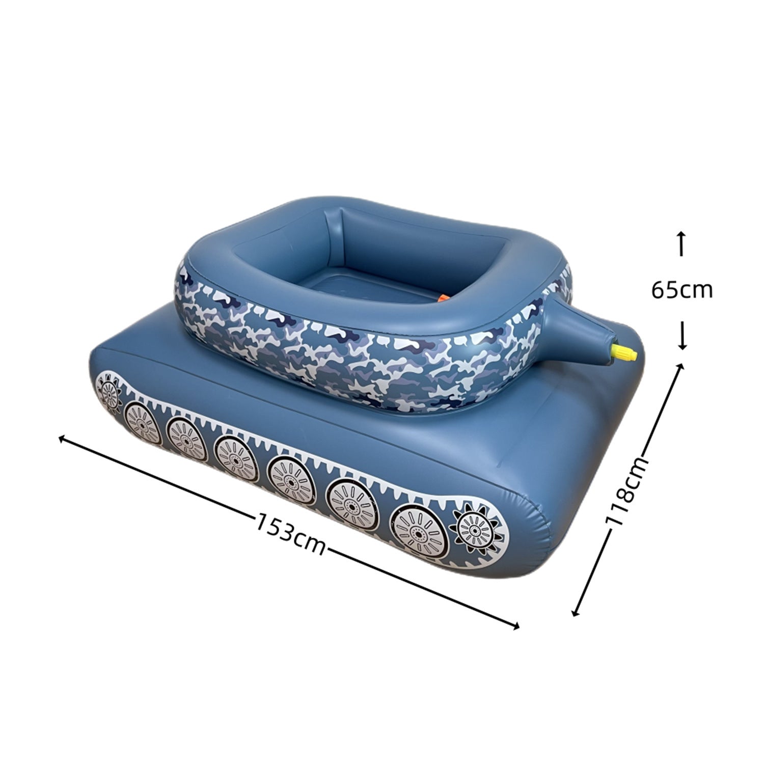Inflatable Tank Pool Float Camouflage Blue AquablueFun Store